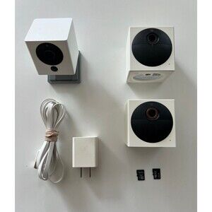 3 Wyze Camera Bundle Lot - 2 Outdoor Wire FREE + 1 Indoor Cameras